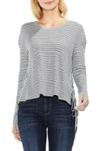 Women's Two By Vince Camuto Lace-up Side Stripe Top - Grey