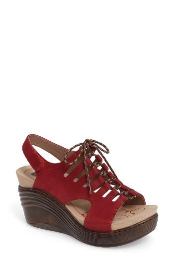 Women's Bionica Sirus Wedge Sandal M - Red