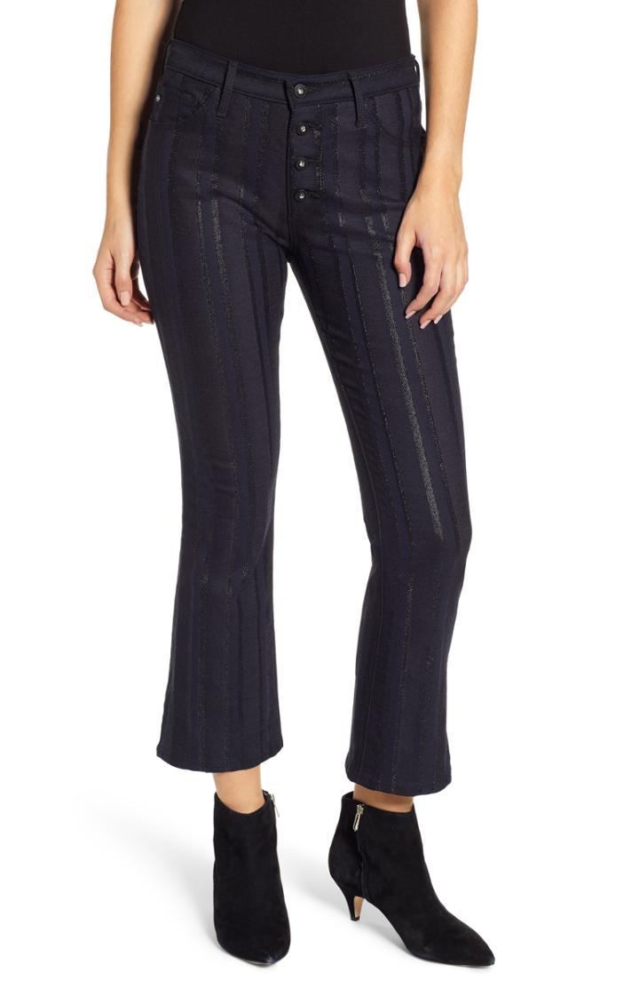 Women's Ag The Jodi Crop Flare Jeans - Black