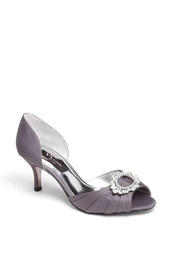 Women's Nina 'crystah' Embellished Satin Pump .5 M - Grey