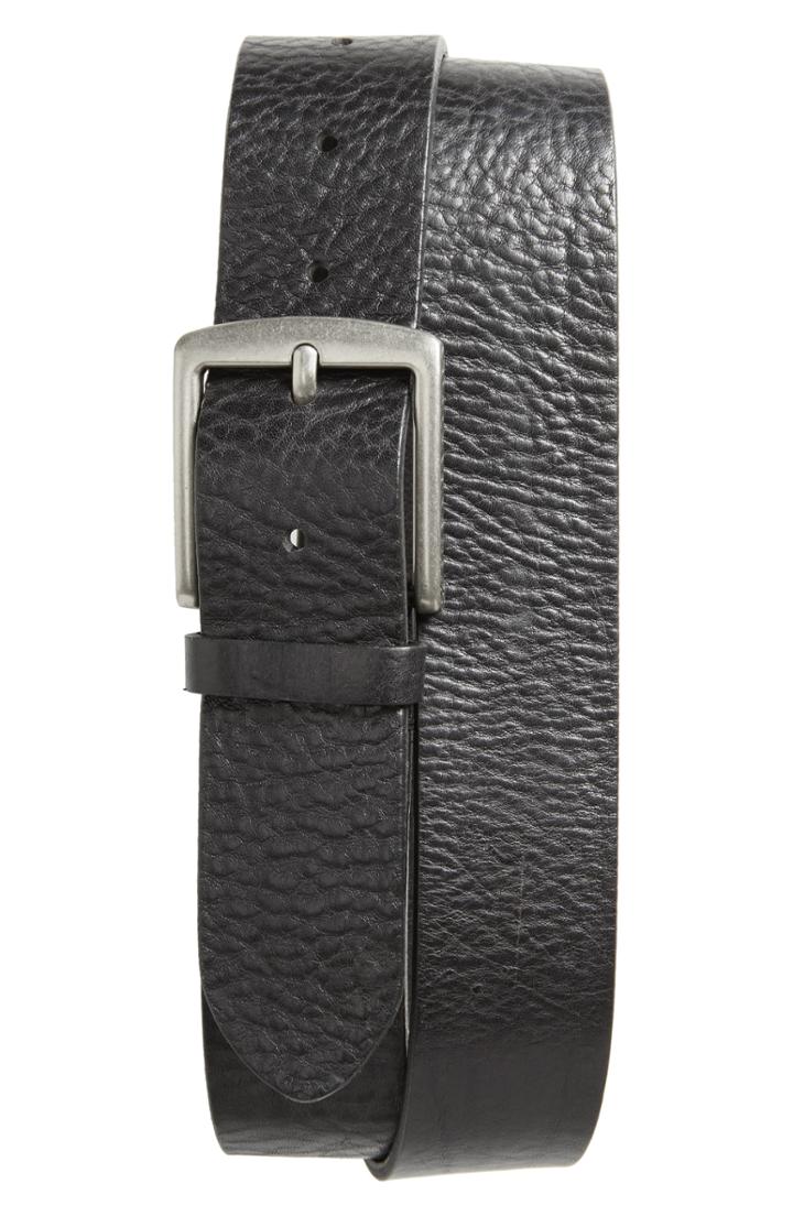 Men's Frye Pebbled Leather Belt - Black