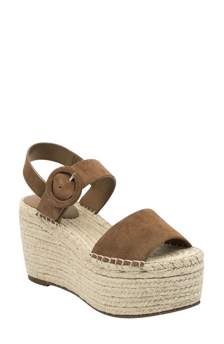 Women's Marc Fisher D Rex Platform Sandal, Size 5 M - Brown