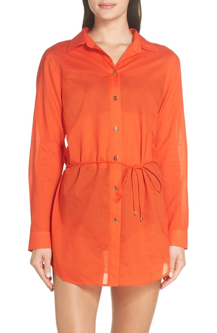 Women's Tory Burch Brigitte Beach Tunic - Red