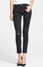 Women's Frame Le Color Rip Skinny Jeans - Black