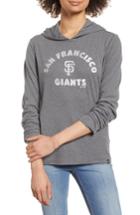 Women's '47 Campbell San Francisco Giants Rib Knit Hooded Top - Grey