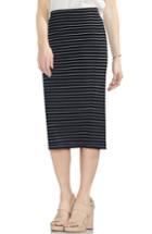 Women's Vince Camuto Ribbed Stripe Pencil Skirt, Size - Black