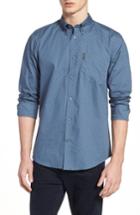 Men's Ben Sherman Slim Fit Dot Sport Shirt - Blue