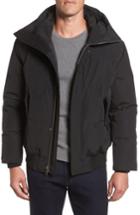 Men's Cole Haan Hooded Down & Feather Fill Bomber Jacket - Black