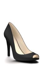 Women's Shoes Of Prey Peep Toe Pump B - Black