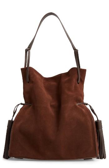 Allsaints 'freedom' Suede Hobo - Brown