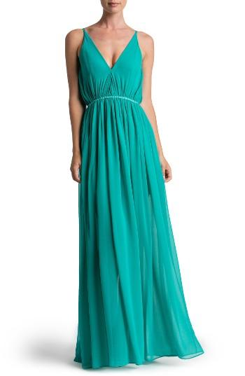 Women's Dress The Population Lana Chiffon Gown - Blue