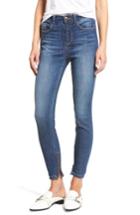Women's Sp Black Zip Hem High Waist Skinny Jeans - Blue