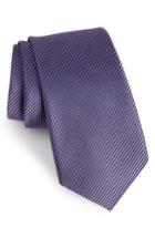 Men's Calibrate Amsberry Microcheck Silk Tie, Size - Purple