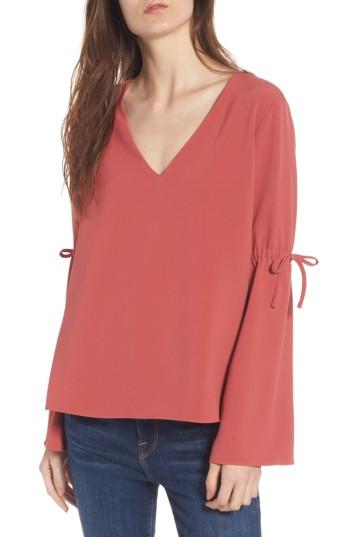 Women's Cooper & Ella Ingrid Bell Sleeve Top - Red