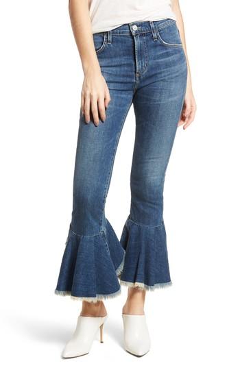 Women's Citizens Of Humanity Drew Flounce Hem Crop Jeans - Blue