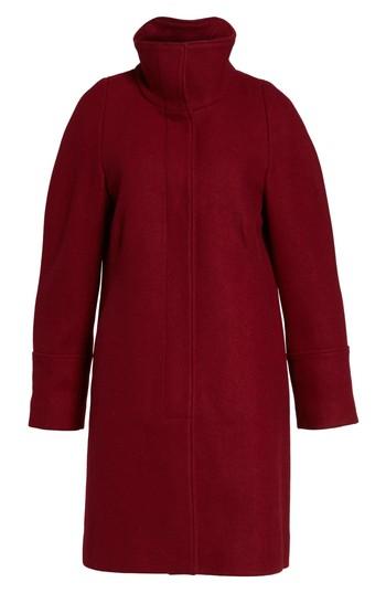 Women's Eliza J Wool Blend Topper - Burgundy