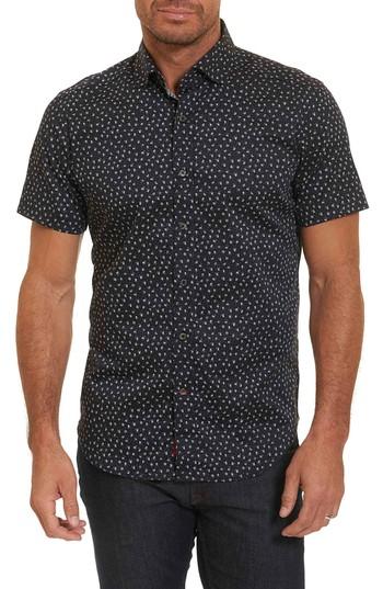 Men's Robert Graham Miki Tailored Fit Print Short Sleeve Sport Shirt