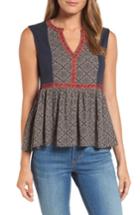 Women's Thml Mixed Media Peplum Top - Blue