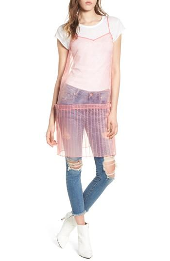 Women's Leith Sheer Organza Tunic - Coral