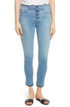 Women's Veronica Beard Debbie Frayed Crop Skinny Jeans - Blue