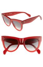 Women's Celine 51mm Cat Eye Sunglasses - Gradient Red/ Smoke Green