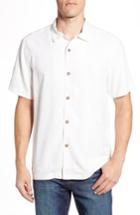 Men's Tommy Bahama Tailgate Club Embroidered Silk Camp Shirt - White