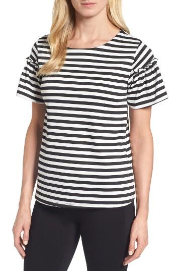 Petite Women's Halogen Ruffle Sleeve Top P - Blue