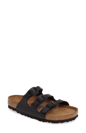 Women's Birkenstock Florida Soft Footbed Slide Sandal -8.5us / 39eu D - Black