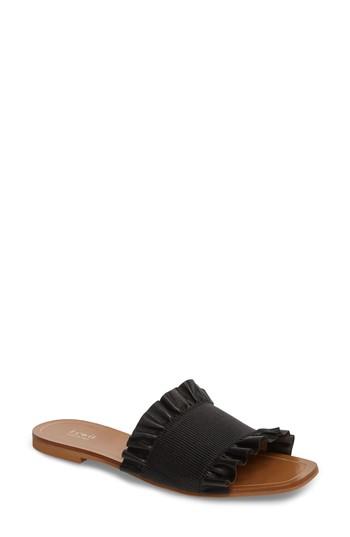 Women's Lewit Cassandra Ruffle Slide Sandal Us / 35eu - Black
