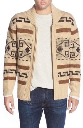 Men's Pendleton 'original Westerly' Shawl Collar Zip Sweater