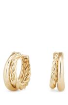 Women's David Yurman Pure Form Hoop Earrings In 18k Gold, 12mm