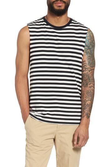 Men's Vince Slim Fit Stripe Tank - Blue