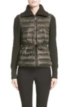 Women's Moncler Quilted Down Front Cardigan - Green