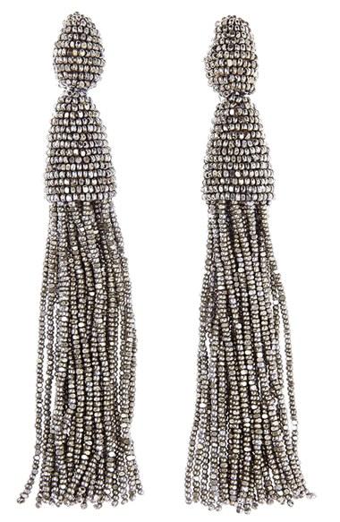 Women's Oscar De La Renta Long Tassel Drop Earrings