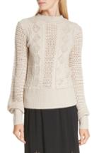 Women's See By Chloe Pointelle Knit Sweater - Beige