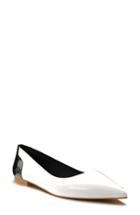 Women's Shoes Of Prey Pointy Toe Flat B - White