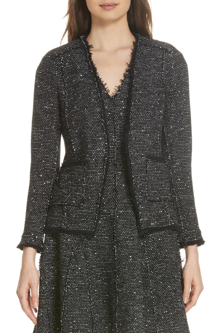 Women's Rebecca Taylor Sparkle Stretch Jacket - Black