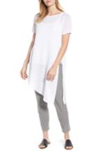 Women's Eileen Fisher Asymmetrical Organic Linen Tunic, Size - White