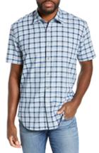 Men's Coastoaro Turnt Regular Fit Plaid Sport Shirt - Blue