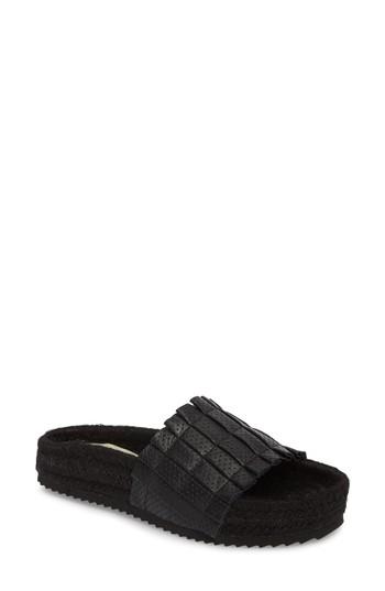Women's Free People Island Time Espadrille Slide Sandal Us / 36eu - Black