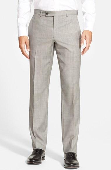 Men's Ted Baker London Jefferson Flat Front Wool Trousers