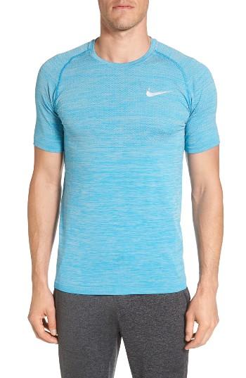 Men's Nike Men Dry Knit Running T-shirt - Grey