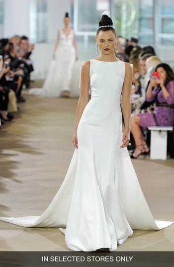 Women's Ines Di Santo Promise Detachable Bow & Train, Size - Ivory