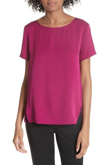 Women's Theory Modern Silk Tee, Size - Pink