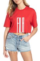 Women's Fila Domenica Crop Cotton Tee - Red