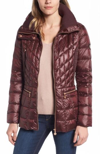 Women's Bernardo Packable Jacket With Down & Primaloft Fill - Red