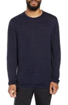 Men's Calibrate Texture Stripe Long Sleeve T-shirt, Size - Blue