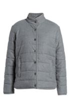 Women's Treasure & Bond Flannel Puffer Jacket - Grey