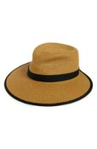 Women's Eric Javits 'sun Crest' Packable Hybrid Fedora Visor - Beige