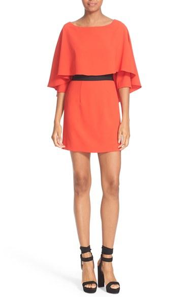 Women's Alice + Olivia Cairo Caped Sheath Dress